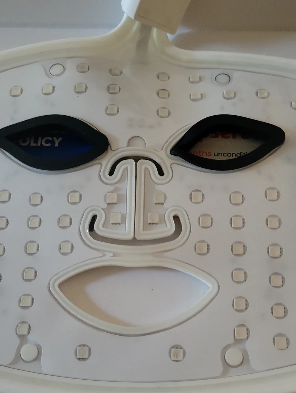 White LED Phototherapy Face Mask with Black Eye Shields